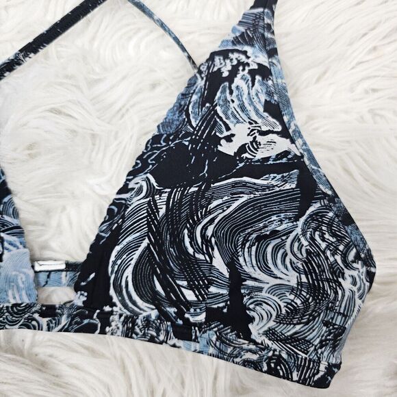 Lululemon X Malia Manuel Will The Wave Bikini Top In Eternal Wave Starlight Blk - Picture 4 of 10